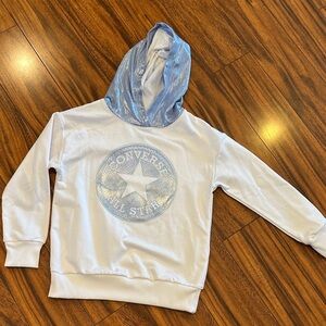 Converse White and Blue Kids Hoodie